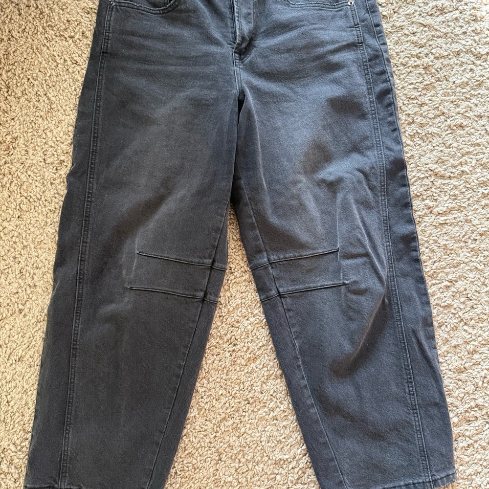 12th Tribe Dark Gray Cropped Jeans